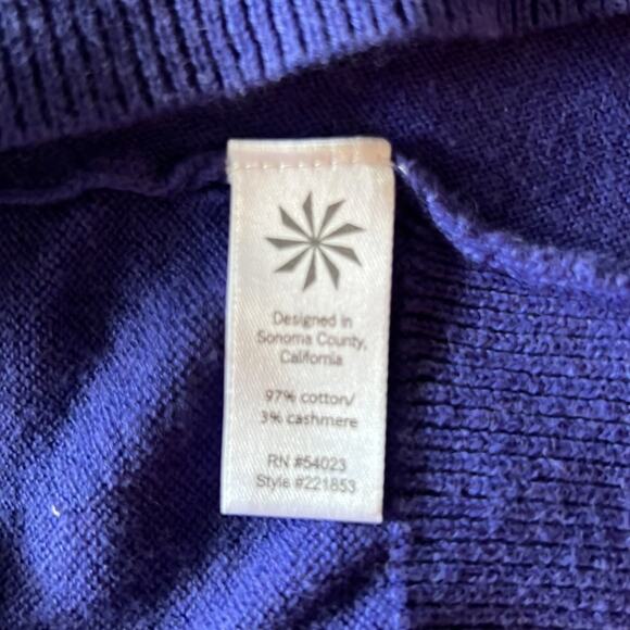 Athleta Size S Purple Cropped Cardigan Sweater Tie Front - Picture 6 of 9